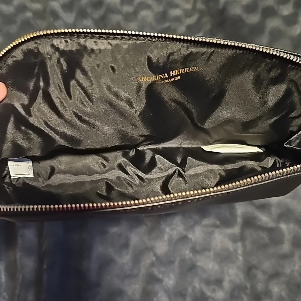 NWT Carolina Herrera Black Cosmetic Bag